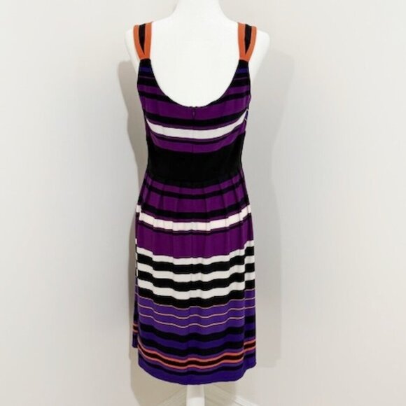 R&M Richards Sleeveless Multi-Color Pleated Dress Size 12P - Picture 4 of 5